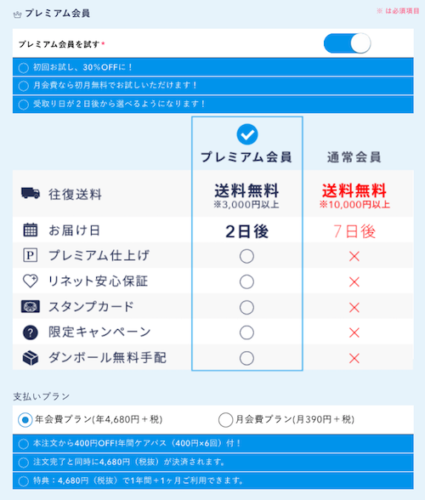 プレミアム会員になるのはノーリスク。初月は会費390円は無料。やめる場合も手数料無料。会費は年払いだと、特別割引があり、実質会費が無料。