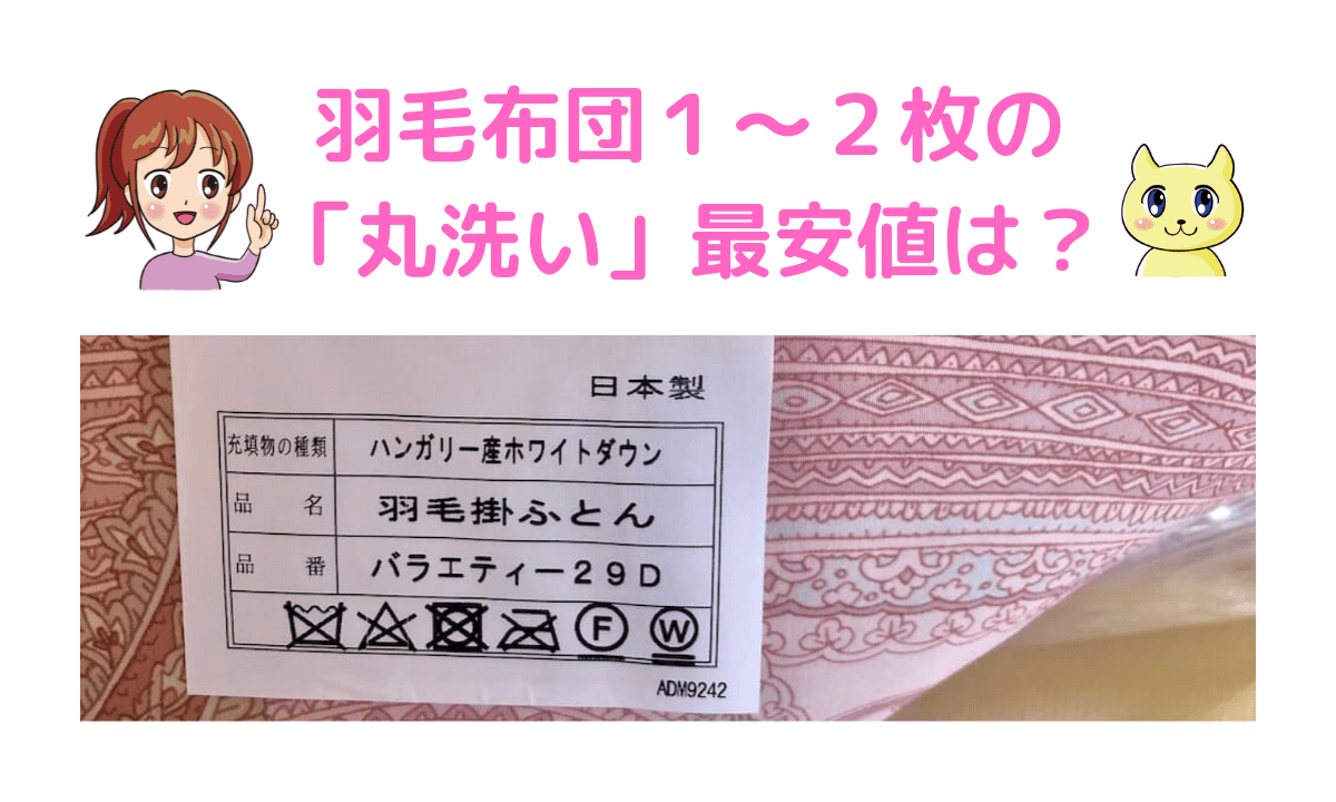 羽毛布団1~2枚を丸洗いするときにオススメの会社